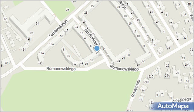 Wrocław, Romanowskiego Mieczysława, 20, mapa Wrocławia