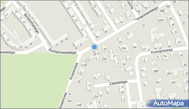Wrocław, Romanowskiego Mieczysława, 23, mapa Wrocławia