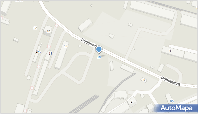 Wrocław, Robotnicza, 10, mapa Wrocławia