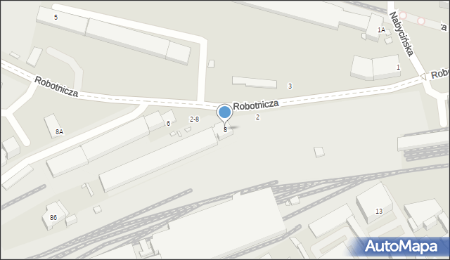 Wrocław, Robotnicza, 8, mapa Wrocławia