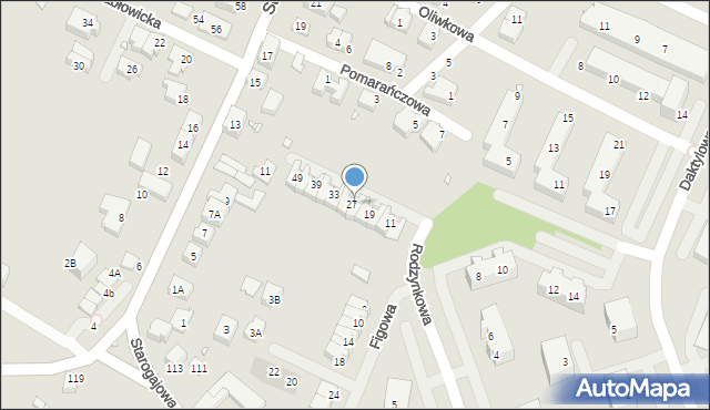 Wrocław, Rodzynkowa, 23, mapa Wrocławia