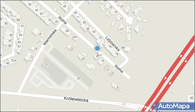 Wrocław, Rolna, 16, mapa Wrocławia