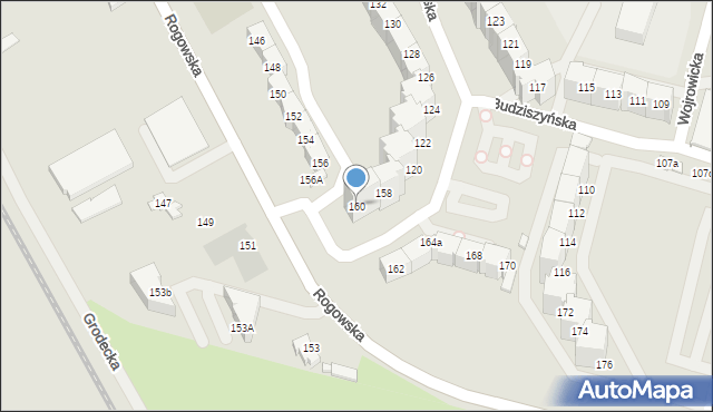 Wrocław, Rogowska, 160, mapa Wrocławia