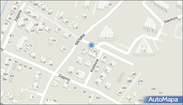 Wrocław, Roślinna, 3, mapa Wrocławia