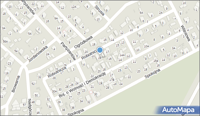 Wyszków, Robotnicza, 19, mapa Wyszków