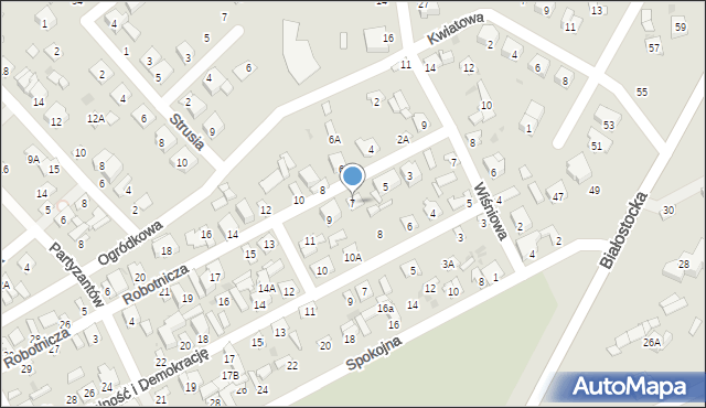 Wyszków, Robotnicza, 7, mapa Wyszków
