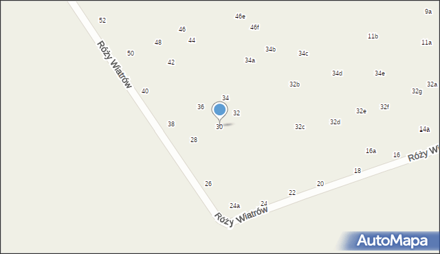 Wytowno, Róży Wiatrów, 30, mapa Wytowno