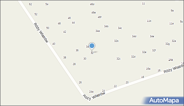 Wytowno, Róży Wiatrów, 32, mapa Wytowno