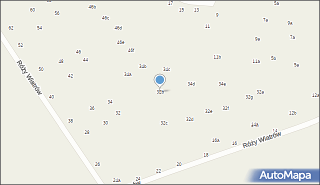 Wytowno, Róży Wiatrów, 32b, mapa Wytowno