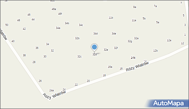 Wytowno, Róży Wiatrów, 32d, mapa Wytowno