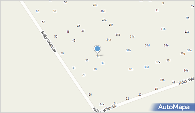 Wytowno, Róży Wiatrów, 34, mapa Wytowno