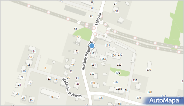 Zabierzów, Rodziny Poganów, 116, mapa Zabierzów