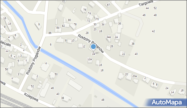 Zabierzów, Rodziny Poganów, 14, mapa Zabierzów