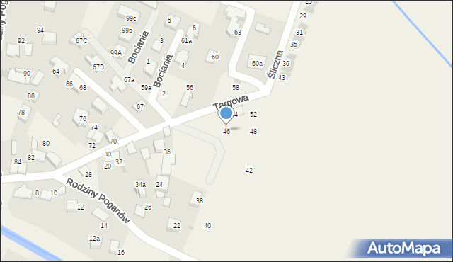 Zabierzów, Rodziny Poganów, 46, mapa Zabierzów