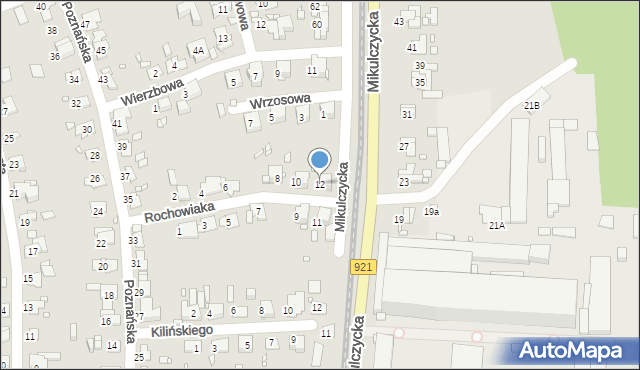 Zabrze, Rochowiaka Stanisława, 12, mapa Zabrza