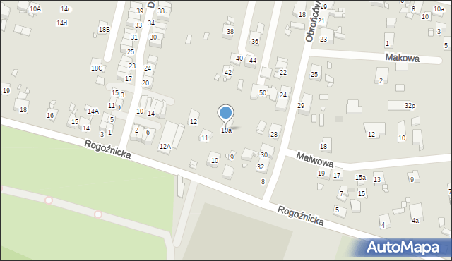 Zabrze, Rogoźnicka, 10a, mapa Zabrza