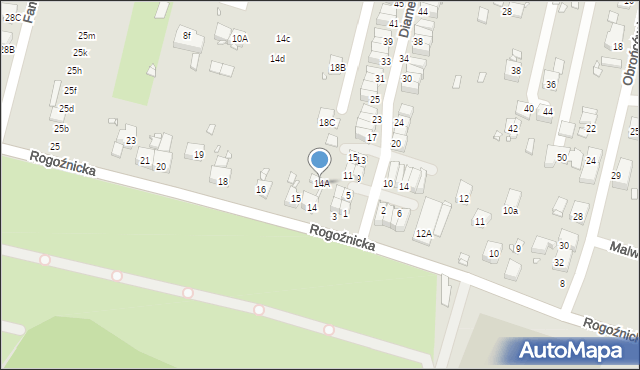 Zabrze, Rogoźnicka, 14A, mapa Zabrza