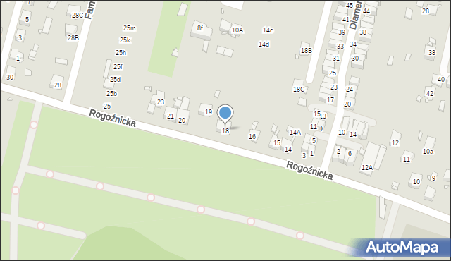 Zabrze, Rogoźnicka, 18, mapa Zabrza