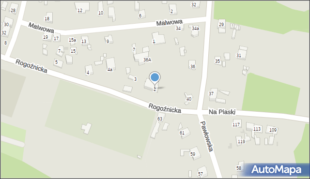 Zabrze, Rogoźnicka, 2, mapa Zabrza