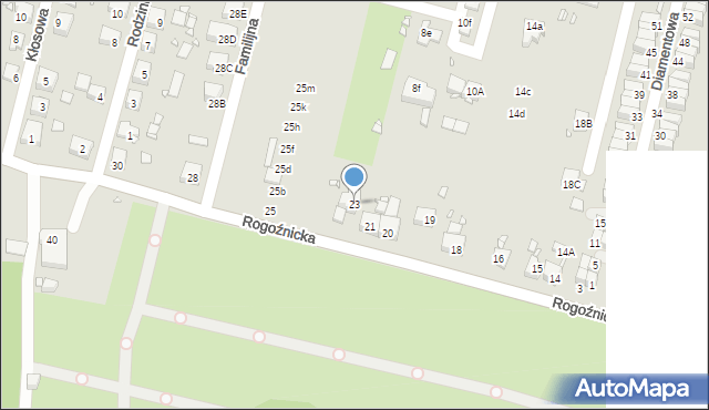 Zabrze, Rogoźnicka, 23, mapa Zabrza