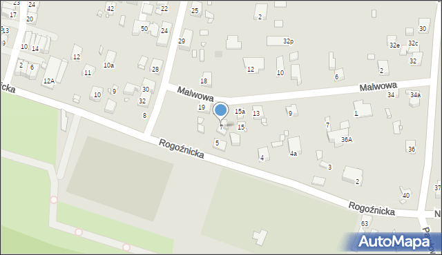 Zabrze, Rogoźnicka, 7, mapa Zabrza