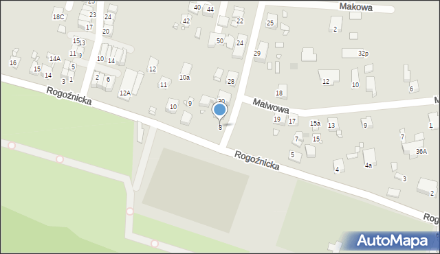 Zabrze, Rogoźnicka, 8, mapa Zabrza