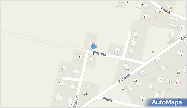 Zachowice, Różana, 4, mapa Zachowice