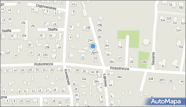 Zamość, Robotnicza, 23C, mapa Zamościa