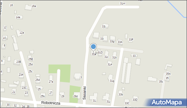 Zamość, Robotnicza, 31e, mapa Zamościa