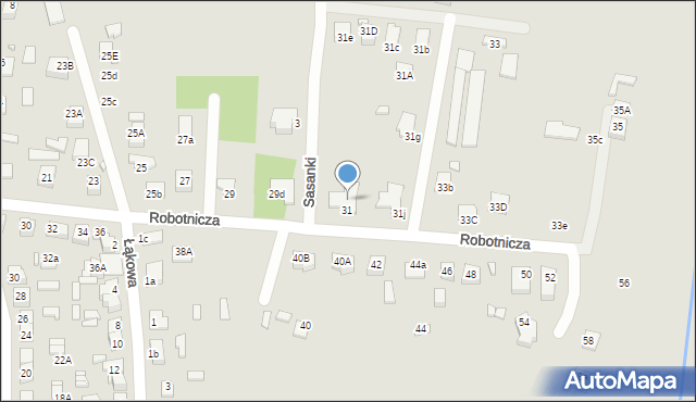 Zamość, Robotnicza, 31i, mapa Zamościa