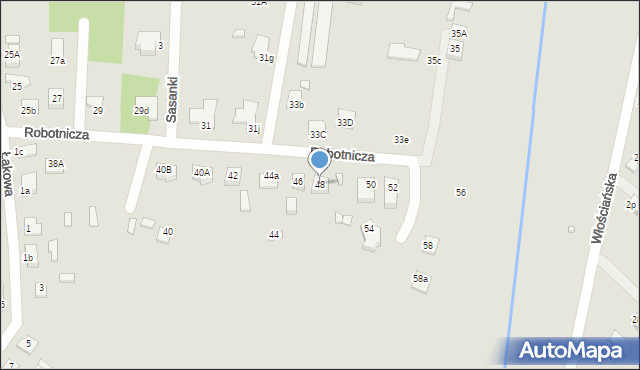Zamość, Robotnicza, 48, mapa Zamościa