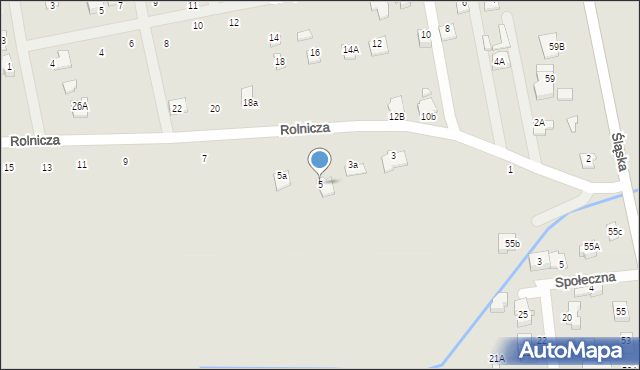 Zamość, Rolnicza, 5, mapa Zamościa