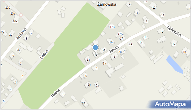 Żarnowska, Rolna, 14, mapa Żarnowska