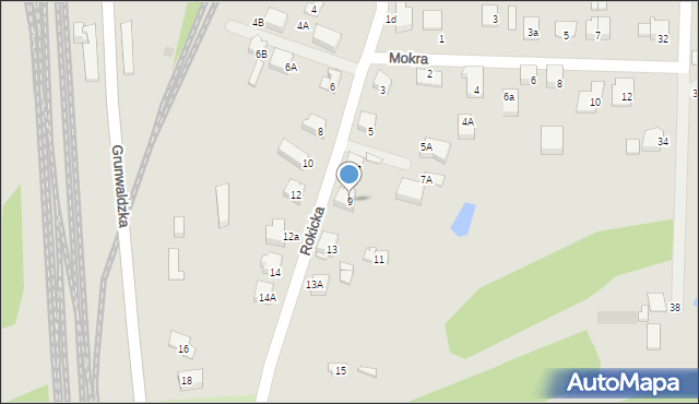 Zawiercie, Rokicka, 9, mapa Zawiercie