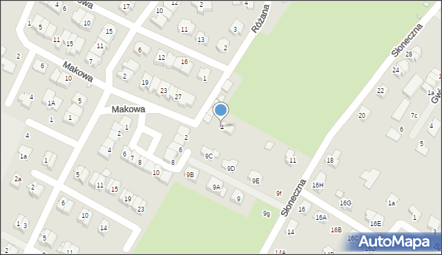 Zgorzelec, Różana, 4, mapa Zgorzelec