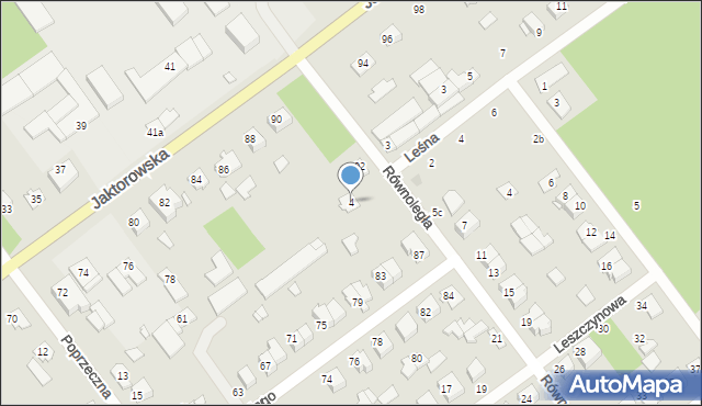 Żyrardów, Równoległa, 4, mapa Żyrardów