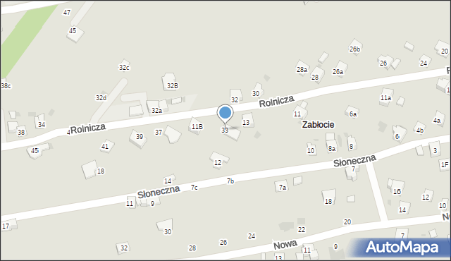 Żywiec, Rolnicza, 33, mapa Żywiec