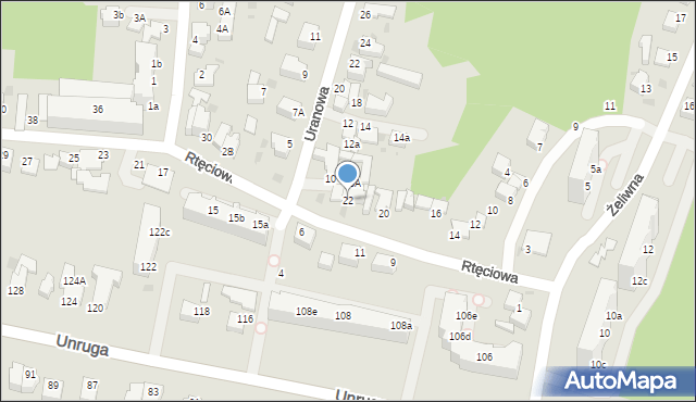 Gdynia, Rtęciowa, 22, mapa Gdyni