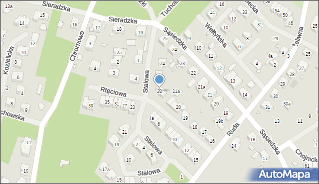 Szczecin, Rtęciowa, 22, mapa Szczecina