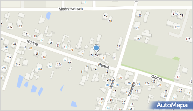 Aleksandrów Łódzki, Rudna, 5a, mapa Aleksandrów Łódzki