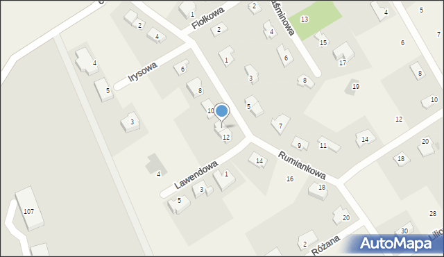 Bartąg, Rumiankowa, 12a, mapa Bartąg