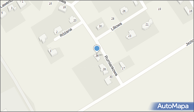 Bartąg, Rumiankowa, 26, mapa Bartąg