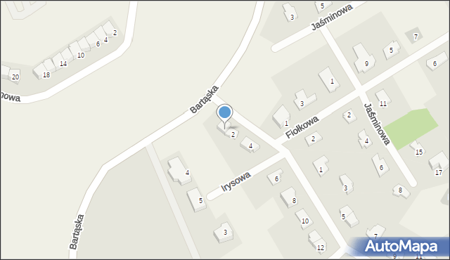 Bartąg, Rumiankowa, 2a, mapa Bartąg