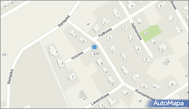 Bartąg, Rumiankowa, 6, mapa Bartąg