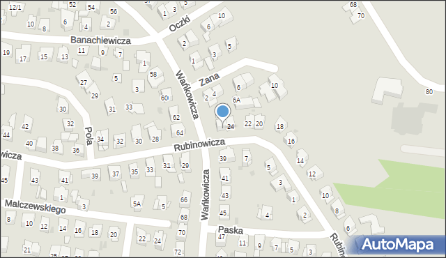 Białystok, Rubinowicza Wojciecha, 26, mapa Białegostoku