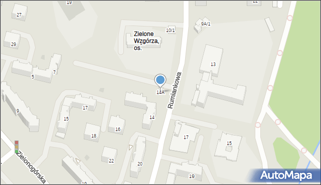 Białystok, Rumiankowa, 14A, mapa Białegostoku