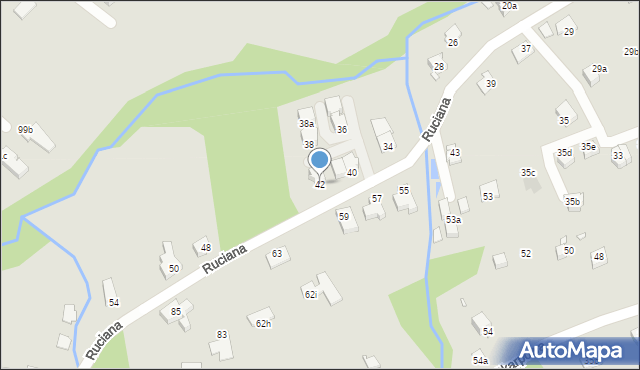 Bielsko-Biała, Ruciana, 42, mapa Bielsko-Białej