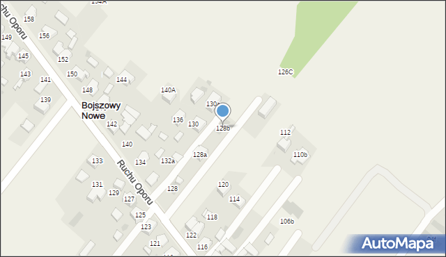 Bojszowy Nowe, Ruchu Oporu, 128b, mapa Bojszowy Nowe