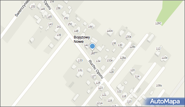 Bojszowy Nowe, Ruchu Oporu, 140, mapa Bojszowy Nowe