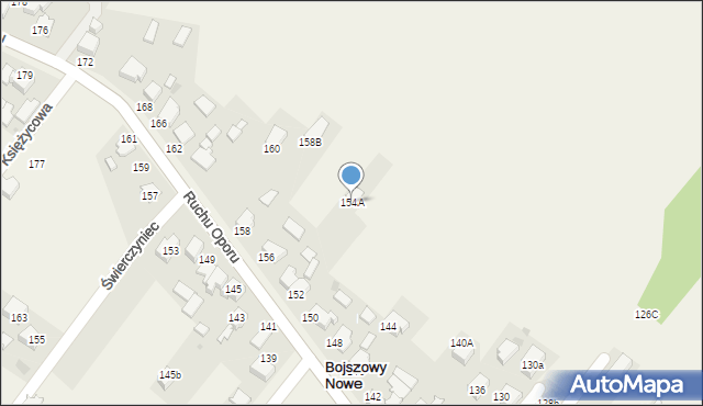 Bojszowy Nowe, Ruchu Oporu, 154A, mapa Bojszowy Nowe
